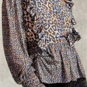 Anthropologie Leopard Blank London Blouse.